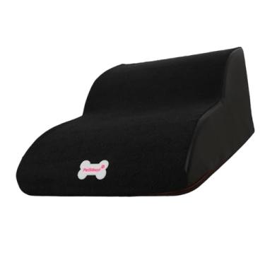 Imagem de Bothyi Escada de cachorro rampa de cães rampa de estimação macia para cama alta e sofá com tampa lavável, degraus para animais de estimação, 2 etapas para, Preto