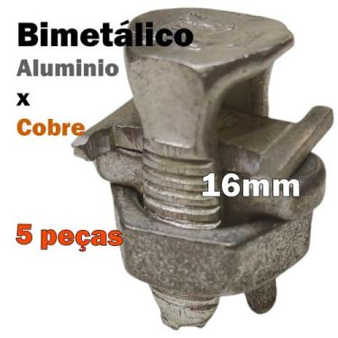 Imagem de Kit 5 Conector Split Bolt Parafuso Fendido para Emenda Cabos 16mm Bime