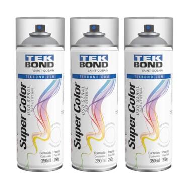 Imagem de Kit 3 Verniz Spray Aerossol TekBond Brilhante Uso Geral 350ml/250g