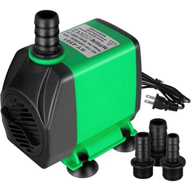Imagem de Simple Deluxe Bomba submersível 60W 800GPH (3000L/H), ultra silenciosa (elevação de 3 m de altura), 3 bocais com cabo de alimentação de 1,6 m para tanque de peixes, lagoa, aquário, estátua, hidroponia