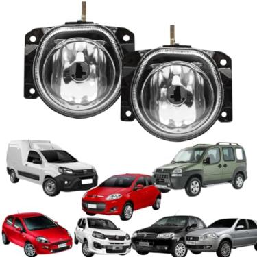 Imagem de Par Farol de Milha Neblina Auxiliar Palio Siena Strada Ducato Doblo Punto Uno Fiorino Marea