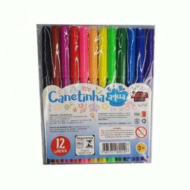 Imagem de CANETINHA HIDROCOR LAVAVEL 12 CORES CX um - Gatte