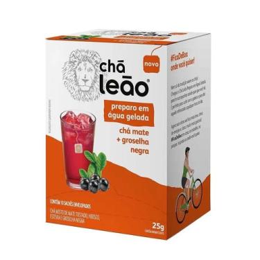 Imagem de Chá Leão sabor Mate e Groselha Negra 10 sachês de 2,5g - Chá Leão