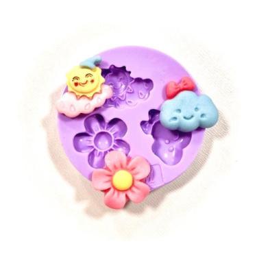 Imagem de F1318 molde de silicone sol flor nuvem confeitaria biscuit - confeitar