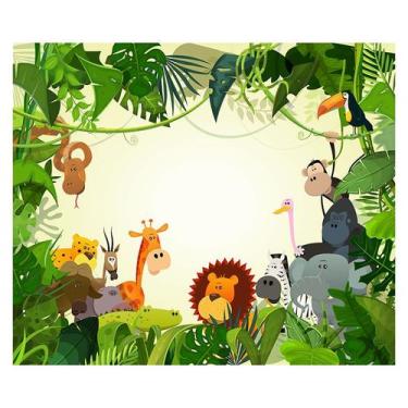 Imagem de Papel de Parede Adesivo Infantil Safari Floresta Bebe Quarto - 586pcm 