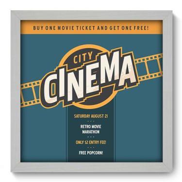 Imagem de Quadro Decorativo - Cinema - 33cm x 33cm - 049qdhb - Allodi
