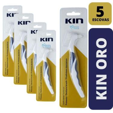 Imagem de KIN ORO  Escova p/ Prótese e Dentaduras  5 unidades