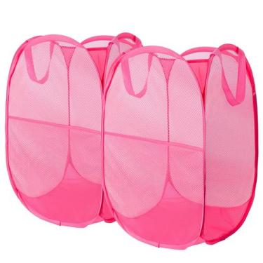 Imagem de Cesto de roupa suja dobrável com bolsos laterais MOOMASS