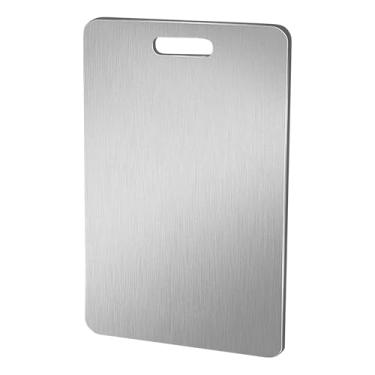 Imagem de Rrlihjgu Tábuas de Corte de Titânio - Superfície De Corte Reutilizável Dupla Face | Pequena E Pendurável Para Carnes E Frutas Cozinha Casa Piquenique Casamento Acampamento