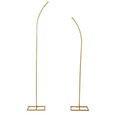Imagem de Asixxsix Suporte para cenário de arcos de casamento curvo, suporte para arcos de balões de metal dourado, moldura de porta arqueada para festa de aniversário, chá de bebê, decoração
