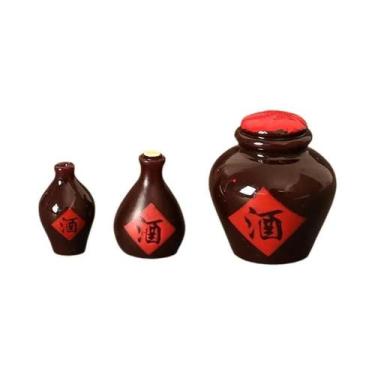 Imagem de Conjunto Miniatura Retrô De Jarra E Copo De Vinho Chinês Para Decoraçã