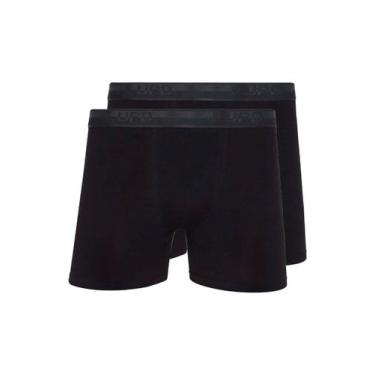 Imagem de Kit com 2 Cuecas Boxer Lupo 784-017, Preto, P