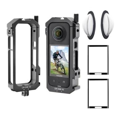 Imagem de Kit de acessórios Debous Aluminium Frame Cage para Insta360 X3