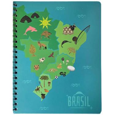 Imagem de Caderno Universitário 1 Matéria Mapa Do Brasil 80 Folhas - Culturama