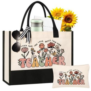 Imagem de Conjunto de sacolas Itotegifts Canvas para mulheres com bolsa de maqui