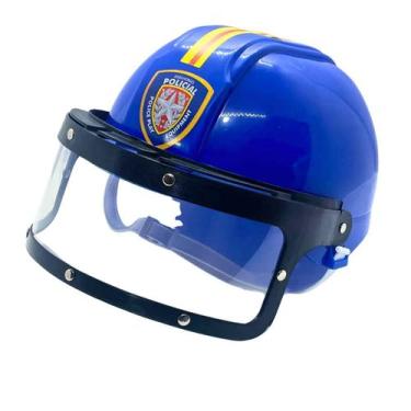 Imagem de Capacete Bombeiro ou Policia Infantil Fantasia Criança Brinquedo Resga
