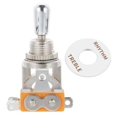 Imagem de Chave Seletora Thida 3 Posições Cromada Para Guitarra Les Paul Sg Com Escudo