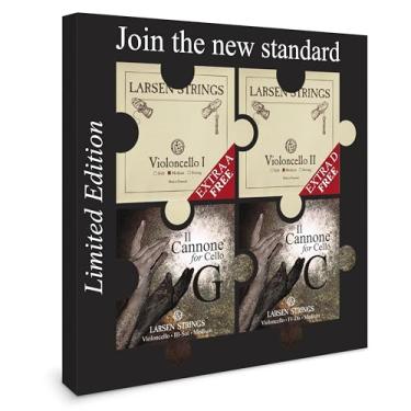 Imagem de Cordas para violoncelo Larsen - Conjunto de edição limitada | Larsen Cello A&D com violoncelo Il Cannone G&C (Original)