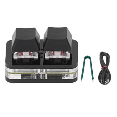 Imagem de Teclado Compacto Com Interruptor Vermelho - Mini Teclado Mecânico USB para Jogos de Ritmo - Função Copiar e Colar, Operação Fácil (Preto)