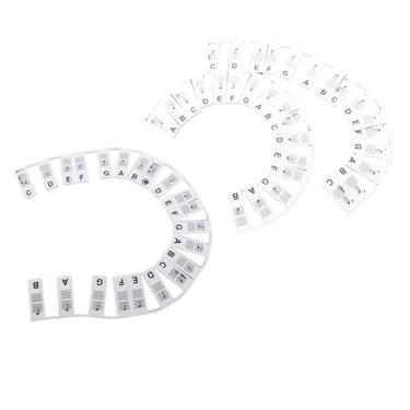 Imagem de CTWHA 1 conjunto de adesivos de silicone para piano antiaderentes, acessórios para instrumentos musicais, 61/88 teclas, preto sobre branco, guia de notas, tiras de notas de piano, adesivos