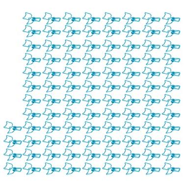 Imagem de 100 PçS Grampos de Pasta de Gato Grampos de Papel Grampos de EscritóRio Bonito Forma de Gatinho Forte Grampo de Metal DuráVel Grampos de Pasta Oco para Home Office Escola (Azul)