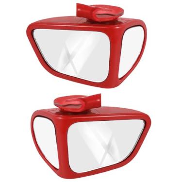 Imagem de 2 peças de espelho de ponto cego de carro, espelho retrovisor rotativo de 360°, espelho auxiliar, retrovisor, exterior, automóvel, retrovisor, retrovisor, ângulo ajustável para carros, caminhões, SUVs