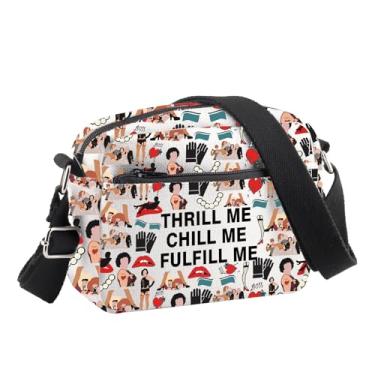 Imagem de BDPWSS Bolsa tiracolo inspirada em filmes de terror Thrill Me Chill Me Fulfill Rocky Fans Gift Bolsa de ombro temática de filme de terror, Thrill Me Cb