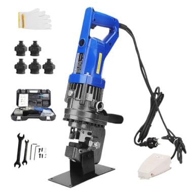 Imagem de Furador HidráUlico EléTrico,MáQuina De PerfuraçãO De âNgulos De AçO Com 5 Matrizes φ6,5, φ9, φ13, φ17, φ20,5 Mm,Para Canal Angular De AçO,Ferro,AlumíNio,Etc