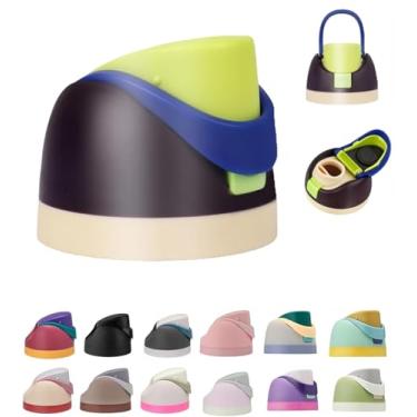 Imagem de Tampa de substituição para garrafa de água Owala FreeSip, peças de reposição compatíveis com Owala Freesip 473 ml, 680 g, 946 ml, 1,134 g, tampa de canudo à prova de vazamento com alça de transporte