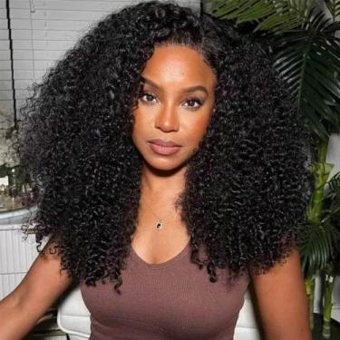 Imagem de Perucas frontais de renda Ladoux HD 13x6 Kinky Curly 22 polegadas 180%