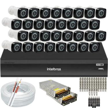 Imagem de Kit 32 Câmeras de Segurança Full Hd 1080p Dvr intelbras Inteligente Im