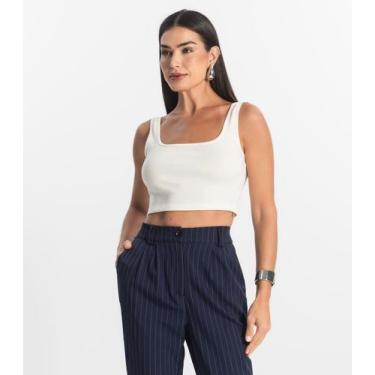 Imagem de Top Básico Feminino em Ribana Rovitex Bege - Rovitex Básicos, GG, Bege