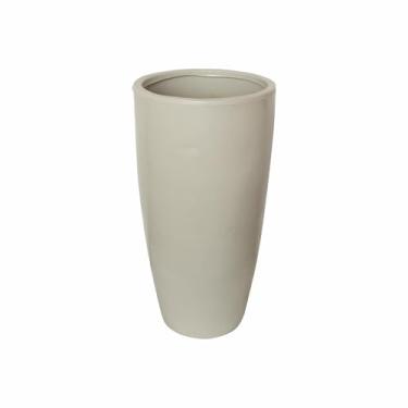 Imagem de Vaso De Planta Grande Cone Brilhante Luxo Decorativo Xgg (bege)