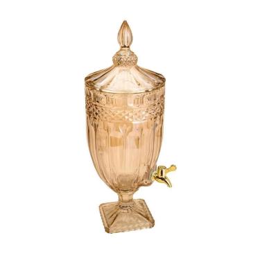 Imagem de Dispenser De Cristal P/Bebida C/Pé Brandon 4L Ambar - Wolff