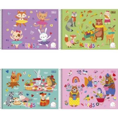 Imagem de Caderno Desenho UNIV Capa Dura Sapeca Meia Pauta 40F ESP FEM - Tilibra