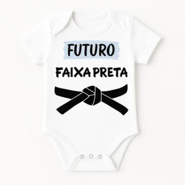 Imagem de Body Bebê Personalizado Futuro Faixa Preta - Baby da Moda