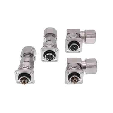 Imagem de 1 conector servo eletrônico para iniciantes CM10 10 pinos 2 núcleos Servo Encoder Socket DDK Conectores de metal ângulo reto (plugue reto de 10 pinos)