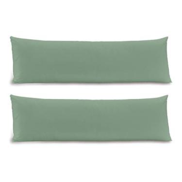 Imagem de Kit 2 fronha body pillow - 40 x 130 - diversas cores - bom sono, Verde