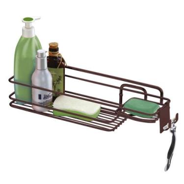 Imagem de Suporte Porta Shampoo Com Saboneteira de Parede Luxuoso - Último Detal