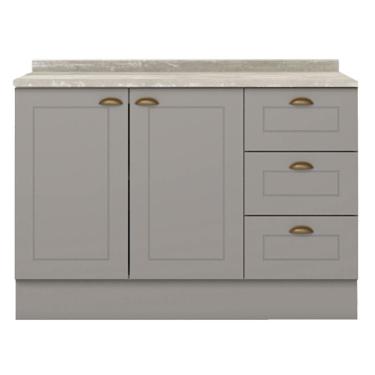 Imagem de Balcao Pia Com Tampo 120 Cm C353 Americana Cinza Calcare Henn Cinza Calcare