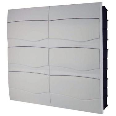 Imagem de Quadro de Distribuição de Embutir 72 DIN ou 48 NEMA Tramontina com Porta Branca