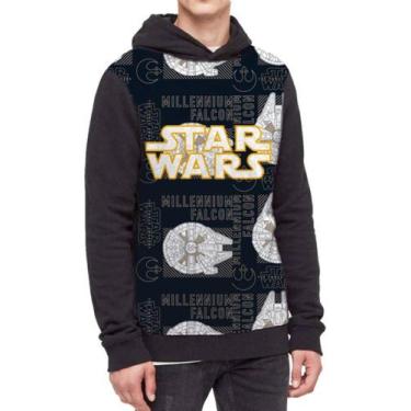 Imagem de Moletom Com Capuz Star Wars Ref:442 - smoke, Preto, GG