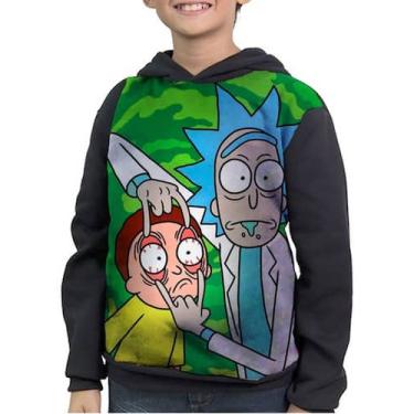 Imagem de Moletom Infantil Rick And Morty Olha Isso - smoke, Preto, 8