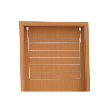 Imagem de Varal Dobrável Porta Toalha Suporte Secador de Roupa Sem furo Branco - Kit com 2 unidades