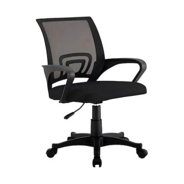 Imagem de Cadeira de Escritório com Apoio de Lombar e Braço Nelis Preta - Prexx 