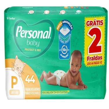 Imagem de Fralda Descartável Personal Baby Protect & Sec P 6kg Leve 44 Pague 42 Unidades