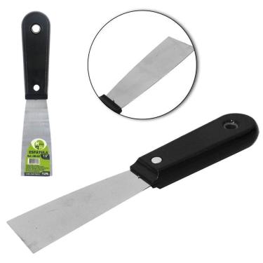 Imagem de Espatula De Metal Cabo Plastico Preto 1,5`` 19,5Cm
