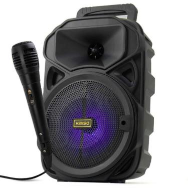 Imagem de Caixa de som kimiso com microfone karaoke 3382