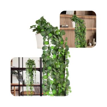 Imagem de Folhagem Pendente Verde Permanente Jiboia Hera Begonia Mini Folhas Planta Artificial(Begonia)