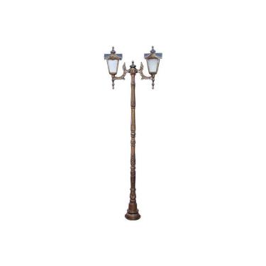 Imagem de Poste Colonial Madri para Jardim Alumínio 02 Luminária 1,71m